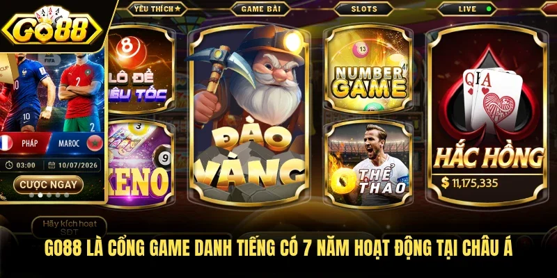 Go88 là cổng game danh tiếng có 7 năm hoạt động tại châu Á