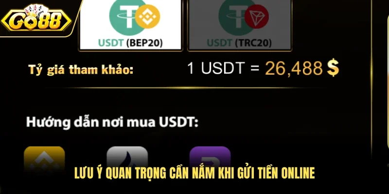 Lưu ý quan trọng cần nắm khi gửi tiền online
